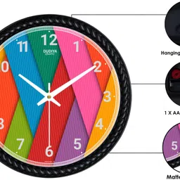 dudiya crafts Analog 25 cm X 25 cm Wall Clock image 3