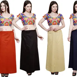 Pistaa Mango, Coca Cola, Beige and Navy Blue Cotton Blend Petticoat image 1