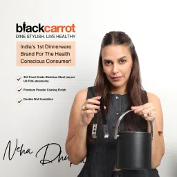 blackcarrot Silver Luxe 306 Food Grade Stainless Steel Black Ice Bucket image 4