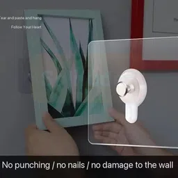 trstello Photo Frame Adhesive Wall Hook (Buy 5 Get 5 Free) Strong Heavy Duty No-Drill Hook 10 image 5