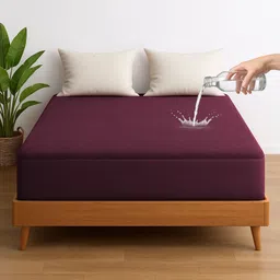 vastrora Queen Size Fitted Terry Cotton Breathable, Stretchable, Waterproof Mattress Cover image 1