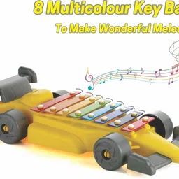 aditi toys Musical Car Xylophone Toy with 8 Metal Nodes || Color-Multi || Age - 3+ Years image 4