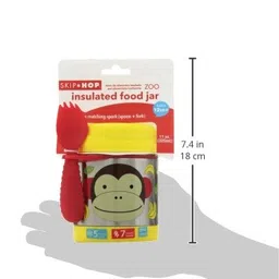 Skip Hop Zoo Insulated Little Kid Food Jar Monkey image 3