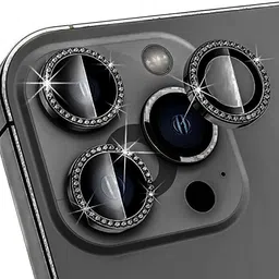 ZedGear iPhone 12 Pro/12/11 Pro Max/11 Pro/ 11 Diamond Camera Lens Protector - Anti-Scratch [9H Hardness] Tempered Glass, Aluminum Ring (Full Coverage, Case-Friendly) - Black image 3
