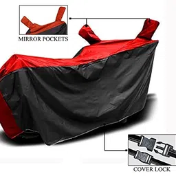 willton VR Enterprises™ - Honnda CB Unicorn 160 Bike Cover with Waterproof and Dust Proof Premium Polyester Fabric (RED Stripe) image 3