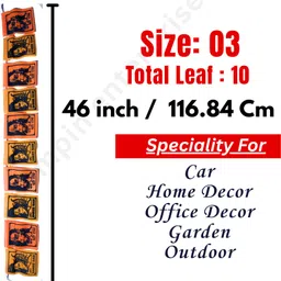 buddha collection Jai Shree Ram Flag | Spiritual flag for Car, Home & Office Decor (Size 03) Double Sided Wind Car Dashboard Flag image 3