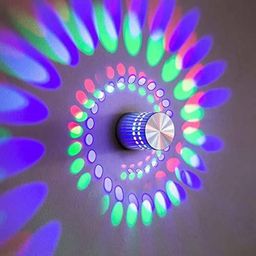 spark world LED 3 Watts Spiral Decorative Theme Interior Wall Light with Metallic Body Post Light Outdoor Lamp-picture-3