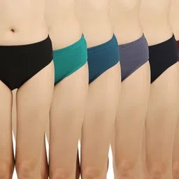 nimmi Pack of 6 Women Hipster Multicolor Panty-picture-14