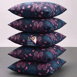 villagers Microfibre Cushion Pack of 5 Geometric Premium Cushion Set | (16x16 inch)-picture-16