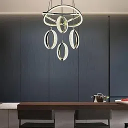 maginato Modern LED Hanging with Rings, Infinity Design@9 Chandelier Ceiling Lamp-picture-31