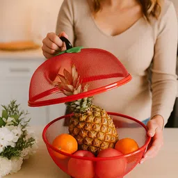 health tag Apple Shape Fruits &a Vegetables Basket for Kitchen With Net Cover Stainless Steel Fruit & Vegetable Basket-picture-48