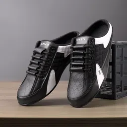 blenko Half Back Open Backless Footwear, Lace Up Outdoor Casual Sneakers For Men-picture-30