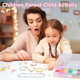 tks papa toys Jewellery Making Kit for Kids, Macaron Color Pastel Pearl Beads Set image 4