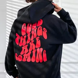 lwexs Women Full Sleeve Printed, Graphic Print Hooded Sweatshirt image 1