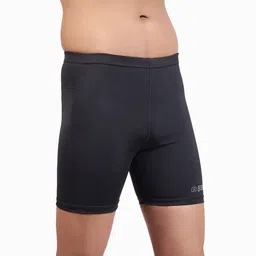 bison Self Design Men Black Tights image 4