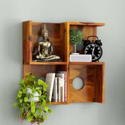 urbanwood Poppy Honey Sheesham Wood Wall Shelf-picture-13