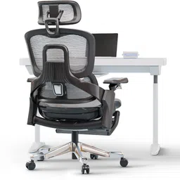 drogo Ergonomic Office Chair 4D Armrest with Wired Cable Mechanism,3D Headrest Mesh Office Executive Chair image 1