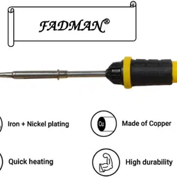 fadman Soldering Iron Kit | Solder Wire | Soldering Paste | Yellow+Black Soldering iron 25 W Simple image 2