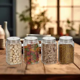 steelo Transparent Plastic (Set of 2) Varg Plastic Kitchen Container Set Clear 1000 ml image 1