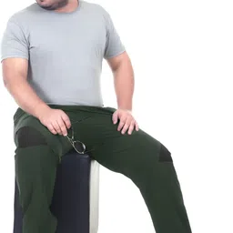 adaaistic sports Men Solid Dark Green Track Pants image 5