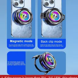 Cubonic SL25 Type-C Wired Real Ice*(15W) Magnetic/Clip-on/Adhesive Cool-Transfer Plate 1 Fan Cooling Pad image 3