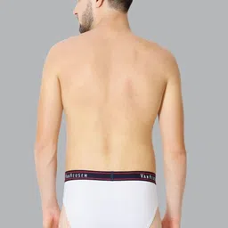 van heusen Men White Solid Colour Fresh Open Fly Briefs Solid Men Brief image 2