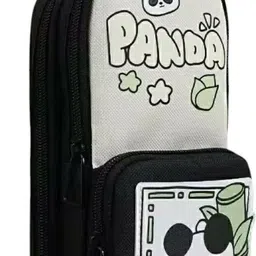 radhey preet Trendy 6-Pocket Large Capacity Canvas Schoolbag Shape Pencil Case, Spacious Stationery Holder with Zipper Closure for Girls,Boys&Students, RP1349 Art Artificial Leather Pencil Box-picture-10