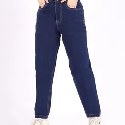 zayla Women Loose Fit High Rise Blue Jeans-picture-12