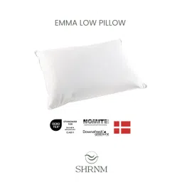 shrnm Emma Low Duck Down Pillow 27x19 Inches for Back and Stomach Sleepers image 5
