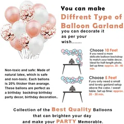 parvazkidscamp Solid White & Gold Balloon Decoration Set with “Happy Birthday for Party Decoration Balloon image 3