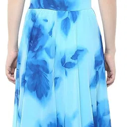harpa Women A-line Light Blue Knee Length Dress image 4
