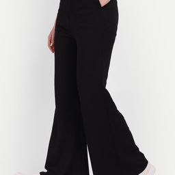 next one Women Flared Black Lycra Blend Trousers-picture-21