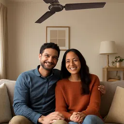 max speed Classic Smoke Brown Ceiling Fan for Small Room, Kitchen and Pooja Room with 12 Months Warranty Ultra High Speed 1200 mm Ceiling Fan image 5