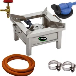 Single Burner Steel Bhatti Size - 12 L X 12 W X 8 H Inch With All Fitting Stainless Steel Manual Gas Stove-image-73