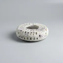 stone symmetry White Marble Ashtray image 4