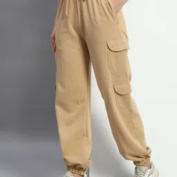 q-rious Women Comfort Fit Multicolor Cotton Blend Trousers image 1