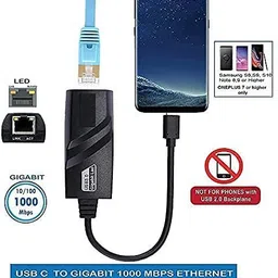 VOOCME Type C to LAN Thunderbolt 3/USB 3.1 Type-C Gigabit Ethernet LAN 10/100/1000Mbps Wire Network Convert Adapter, Plug & Play. Laptop Accessory image 3