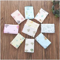 FATON Cotton Handkerchief/Rumal/Face Towel for Women's - Set of 6 (10" x 10") ["Multicolor"] Handkerchief image 4