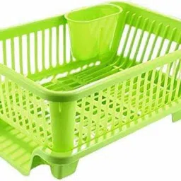 cozybuyer Dish Drainer Kitchen Rack 3 in 1 Large Sink Set Dish Rack Green Drainer Drying Rack Washing Basket. Plastic-picture-10