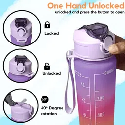 dufi creations Translucent 1000 ml Water Bottle image 4