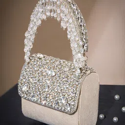 anekaant Party Beige Clutch-picture-16