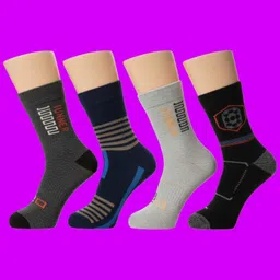 naosucura Men Graphic Print Mid-Calf/Crew-picture-48