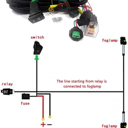 auto pearl Fog light wire kit with socket, relay, and switch Car Bulb Holder image 5