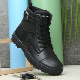 new limits THOR High Ankle Zipper Biker Shoes | Trekking | Hikking | Stylish Outdoor Boots For Men-picture-37