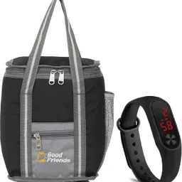 capitalpoint Unisex Bag Lunch / Tiffin Bag for School Office Picnic & New Led Watch,Insulated Waterproof Lunch Bag image 1