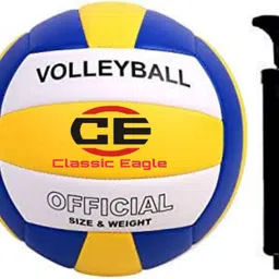 PREMIUM SYNTHETIC VOLLEYBALL SIZE-5 WITH PUMP OFFICIAL SIZE AND WEIGHT Volleyball - Size: 5-image-62