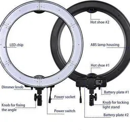 JAMMY ZONES Portable 10" Ring LED Light With 3 Brightness Mode Flash STAND TRIPOD 7ft J24 Ring Flash image 2