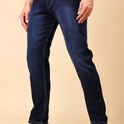 london hills Men Regular Mid Rise Dark Blue Jeans image 2