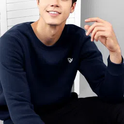 eyebogler Men Full Sleeve Solid Sweatshirt image 3