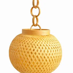 bamboo craft Ball hanging celling light shade Night Lamp image 2